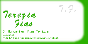 terezia fias business card